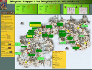 Des Gebirgslabyrinth Karte